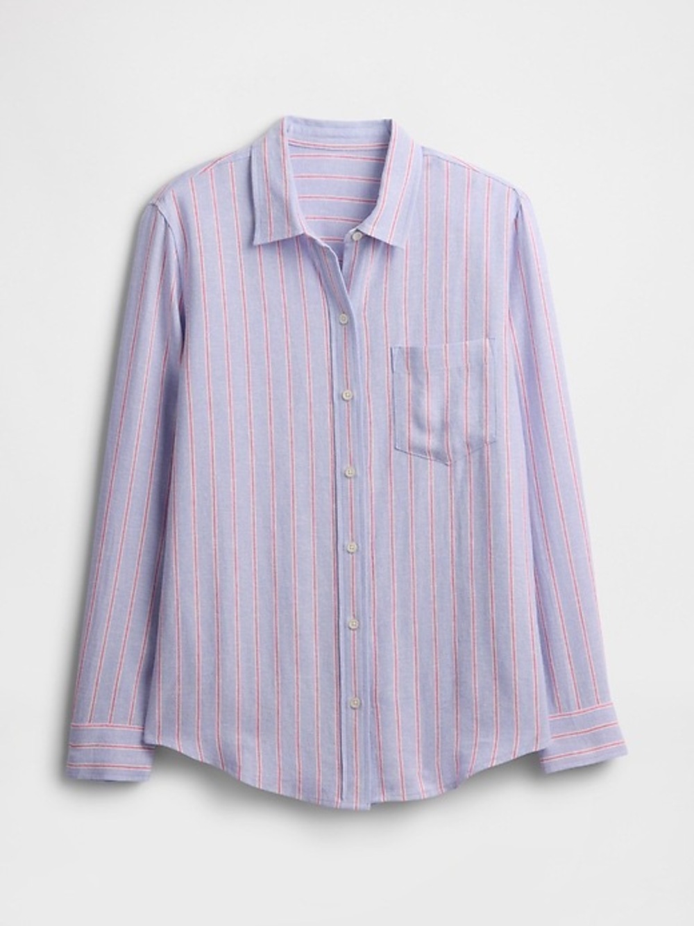 GAP Light Blue and Pink Striped Women's Short Set